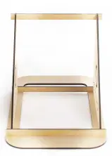 Axial Lighting Glass Support Stand  front view