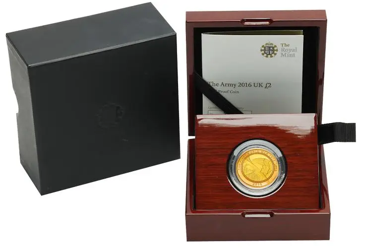 2016 The Army First World War 'Shoulder to Shoulder' £2 Gold Proof Coin BOX