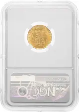 1850 Gold Graded Half Sovereign Victoria Young Head Shield NGC MS-62 reverse