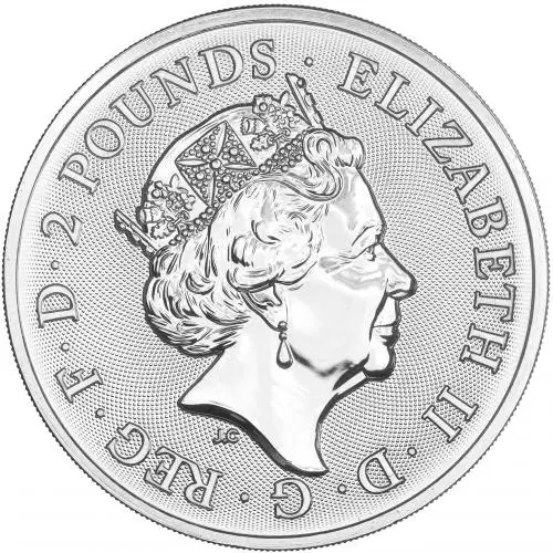2020 UK Royal Arms 1 oz Silver Bullion Coin Pre-Owned obverse