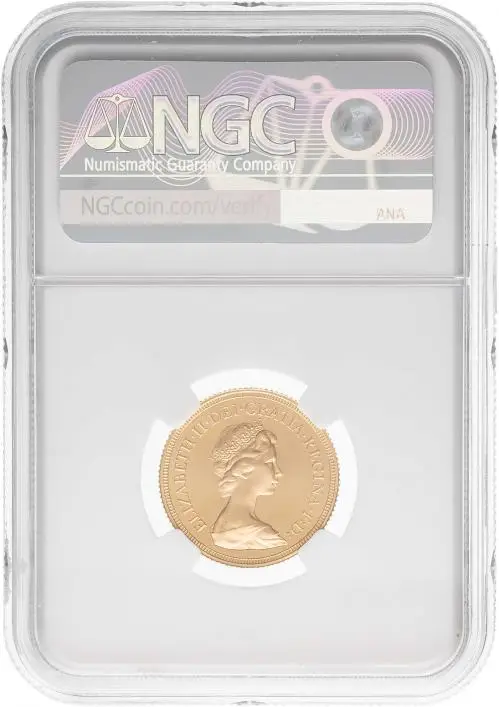 1979 Elizabeth II Gold Proof Sovereign NGC PF-69 ULTRA CAMEO Coin obverse