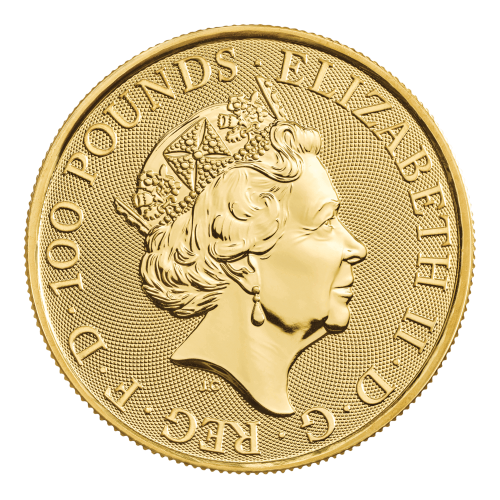 2023 Tudor Beasts Yale of Beaufort 1 oz Gold Bullion Coin Obverse