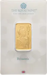 The Royal Mint 20g Britannia Minted Gold Bullion Bar