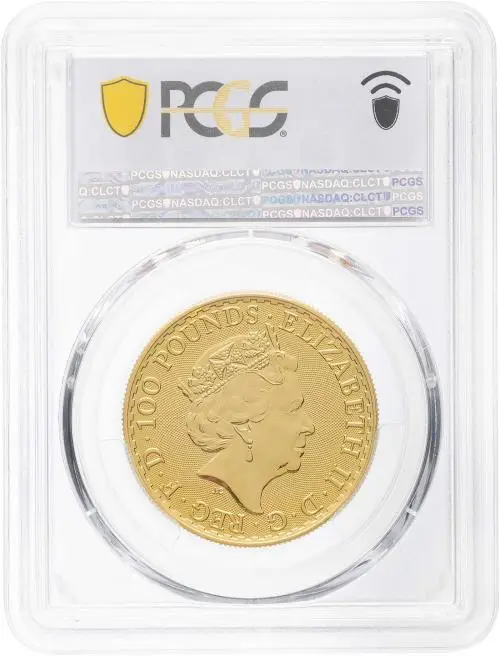 2022 Britannia 1 Ounce Gold Graded Bullion Coin PCGS - MS-70 Obverse