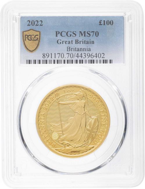 2022 Elizabeth II 1 oz Gold Britannia PCGS - MS-70 | Chards