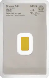 Gold 1 Gram  Bar Pre-Owned Heraeus reverse