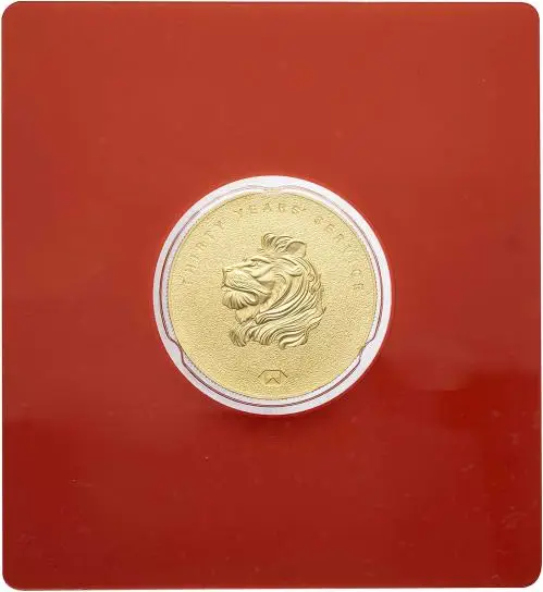 Pamp Suisse HSBC 30 Years of Service Gold Rounds reverse