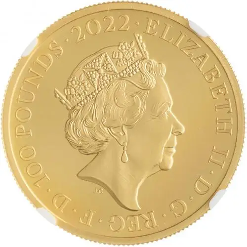 2022 James I Gold Proof 1 oz NGC PF-70 ULTRA CAMEO Coin obverse closer view