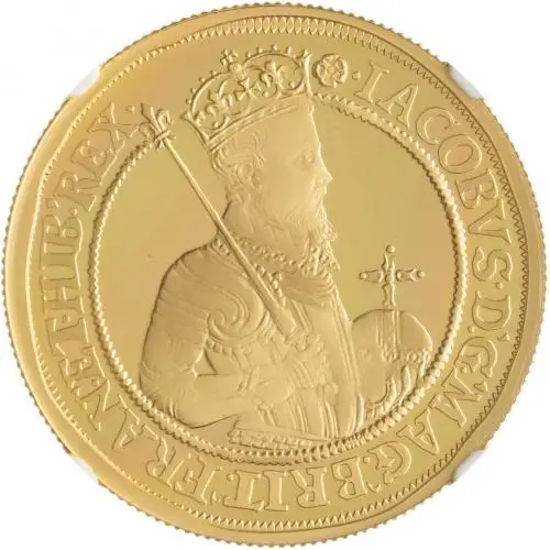 2022 James I Gold Proof 1 oz NGC PF-70 ULTRA CAMEO Coin reverse closer view
