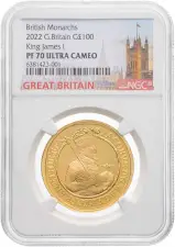 2022 James I Gold Proof 1 oz NGC PF-70 ULTRA CAMEO Coin 