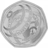 2022 100 Years of the BBC Silver Proof 50p Coin  rev