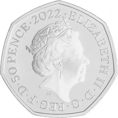 2022 100 Years of the BBC BU 50p Coin obv