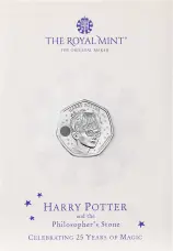 2022 Harry Potter 25 Years Of Magic BU 50p Coin