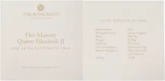 2022 Charles III Queen Elizabeth II Memorial Gold Proof 50p Coin cert
