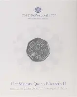 2022 Charles III Queen Elizabeth II Memorial BU 50p Coin