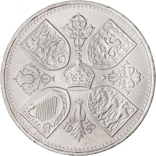1953 Elizabeth II Coronation Crown reverse