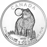 2011 Canadian 1 oz Silver Timber Wolf Bullion Coin