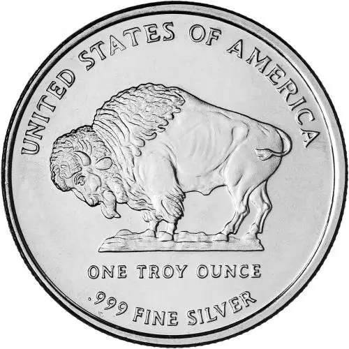 2013 Silver Bullion Ungraded 1 Ounce Buffalo Indian Head Rounds Single United States of America reverse
