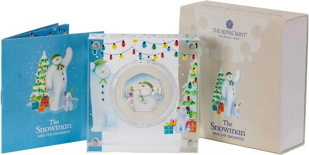 2022 The Snowman and Snowdog Silver Proof 50 Pence Coin 1
