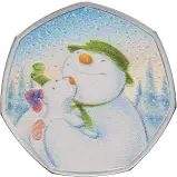 2022 The Snowman and Snowdog Silver Proof 50 Pence Coin