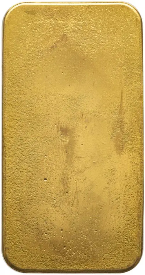 Metalor 250g Cast Gold Bullion Bar reverse