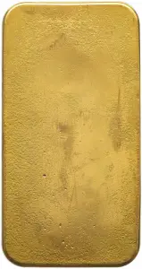 Metalor 250g Cast Gold Bullion Bar reverse