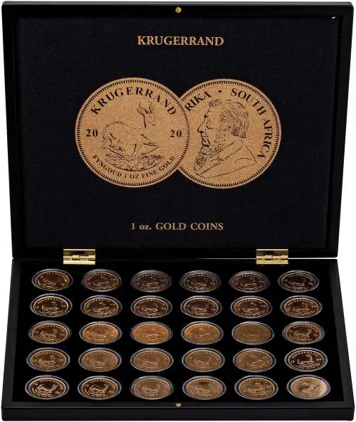 Presentation Case For 30 Gold Krugerrand 1 oz Bullion Coins complete display case