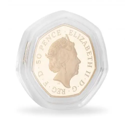 50p Coin Capsule with Gold 50pence coin