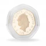 50p Coin Capsule with Gold 50pence coin