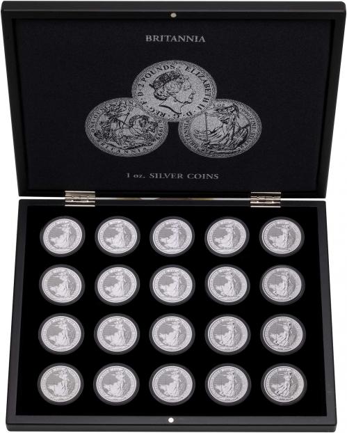 Silver Britannia 1 Ounce 20 Coin Presentation Case | Chards