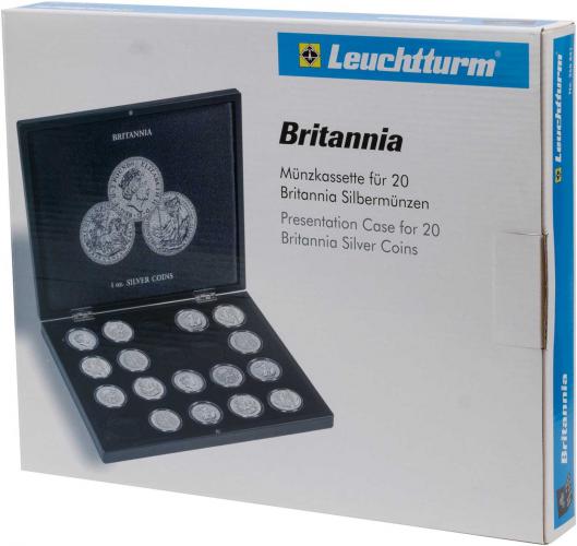Leuchtturm Britannia 銀貨ケース 20枚用 Volterra Uno - Presentation case for 20 silver coins 'Britannia