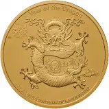 2012 Swiss Bullion Corp Year of the Dragon 1 oz Gold Bullion Round