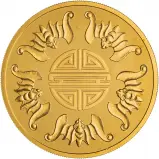 2012 Gold Bullion Ungraded 1 Ounce Year of the Dragon  Coin Single Switzerland Swiss Bullion Corpobverse