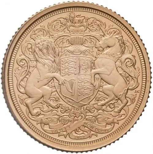 2022 Gold Proof Quarter Sovereign Elizabeth II Memorial Coin reverse image