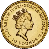 1993 Gold 0.1 Ounce Britannia Coin Single United Kingdom The Royal Mint obv
