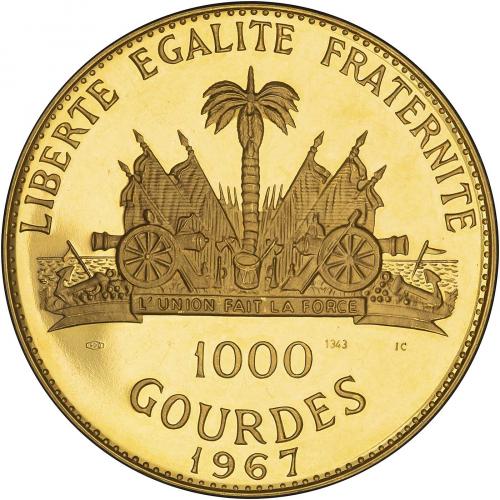 1967 Haiti Gold Proof 1000 Gourdes Coin | Chards