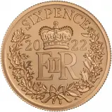 2022 Gold Proof Sixpence Coin Reverse 2