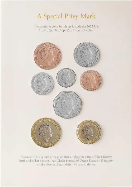 2022 Queen Elizabeth II Memorial UK Brilliant Uncirculated Annual Coin Set  123