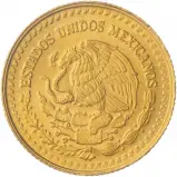 1992 Gold Bullion Ungraded 0.05 Ounce Libertad  Coin Single Mexico rev