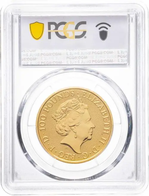 2022 Gold Bullion 1 Ounce Royal Arms  Coin Slabbed PCGS MS-70 Obverse 