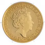 2022 Gold Bullion 1 Ounce Royal Arms  Coin Slabbed PCGS MS-70 Obverse close view
