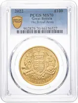 2022 Royal Arms 1 oz Gold Bullion Coin - PCGS MS-70