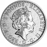 2017 Silver Bullion 1 Ounce Britannia 20th Anniversary Chariot Design  Coin Single Pre-Owned United Kingdom The Royal Mint Obverse chards image