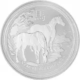 2014 Australian Year of the Horse 1 oz Silver Bullion Coin - Pre-Owned