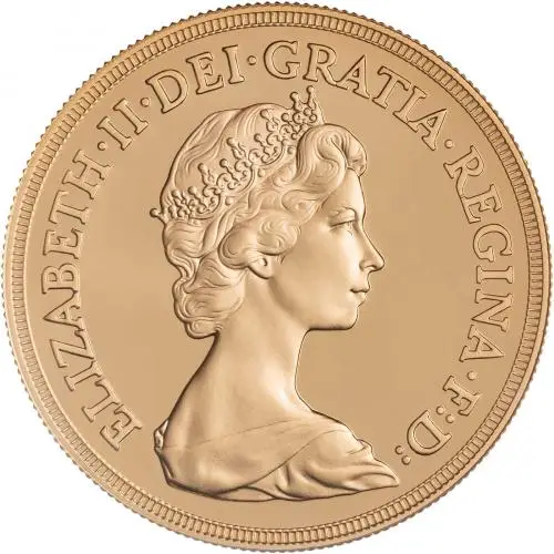 1981 Gold Proof £5 / Crown  Coin With Box with Cert United Kingdom The Royal Mint obverse