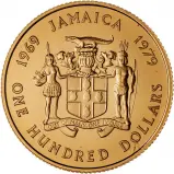1979 Jamaica Gold Proof $100 Coin With Box With Cert - Grade C