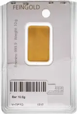 Gold Bullion Ungraded 10 Gram  Bar Pre-Owned Degussa reverse