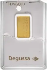 Degussa 10g Minted Gold Bullion Bar In Card - Pre-Owned
