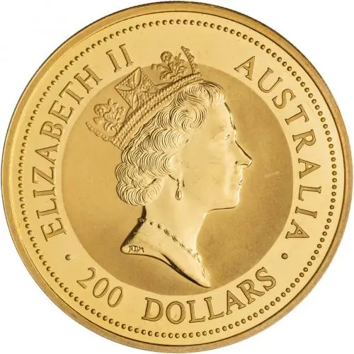 1994 Australian Gold Two Ounce Red Kangaroo Nugget Coin Obverse