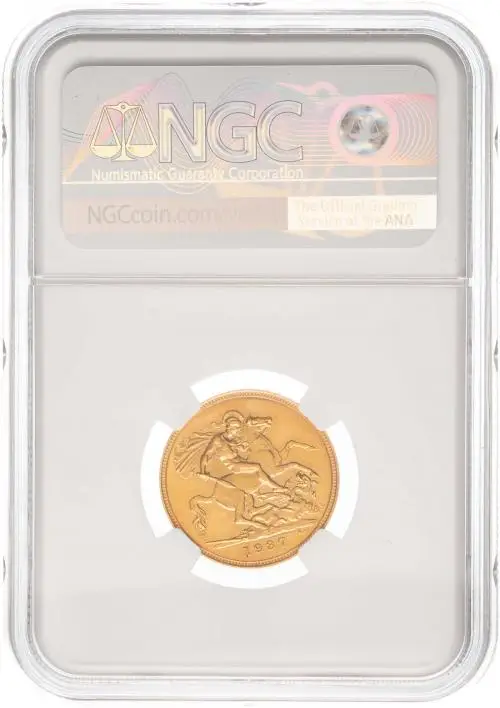 1937 PF 62 Gold Proof Full Sovereign George VI Pound Sterling £1  Coin NGC Collectable United Kingdom The Royal Mint reverse
